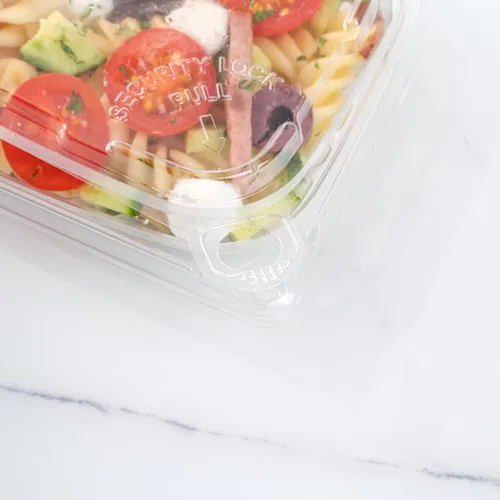 Miniatura 8 de Restaurantware Tamper Tek - Contenedores para llevar de 8 onzas, 100 recipientes a prueba de manipulaciones, tapa con bisagras, recipientes