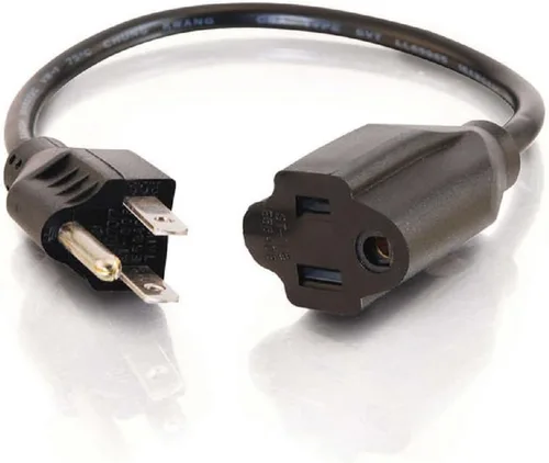 Miniatura 3 de Cables To Go Alargue calibre 18 según el sistema de medición AWG, para ahorrar enchufes, con receptor NEMA 5-15 a enchufe NEMA 5-15, color negro.