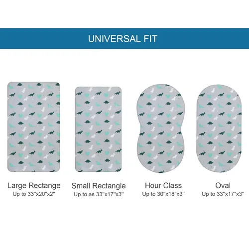 Miniatura 6 de Sábanas de moisés, paquete de 2 sábanas de moisés, sábanas de moisés ultra suaves para bebés niños o niñas, ajuste universal para Gris