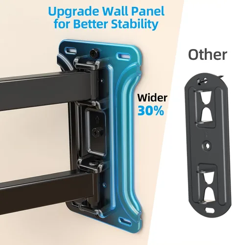 Miniatura 5 de HCMOUNTING Soporte de pared para TV de esquina premontado para televisores de 32 a 80 pulgadas, movimiento completo con extensión de deslizamiento