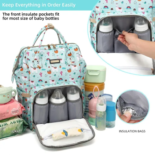 Miniatura 2 de GAIVP Mochila para pañales, bolsas de pañales para bebés, niñas y niños, bolsas de bebé para mamás papás, bolsa cambiadora de pañales con bolsillos