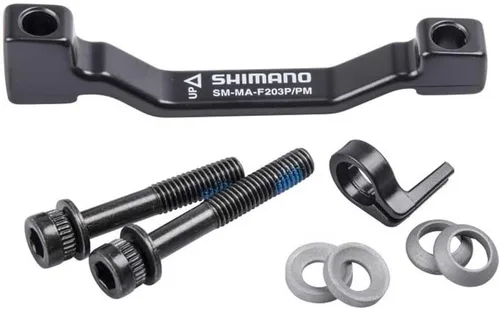 Shimano Adaptador de repuesto para pinza tipo poste, para montaje de horquilla de poste de 7.087 in a rotor de 7.992 in, negro