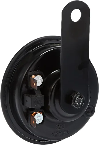 Miniatura 4 de Hella 011225802, kit de bocinas de disco negras BX de 77 mm, 12 V (ajuste universal)