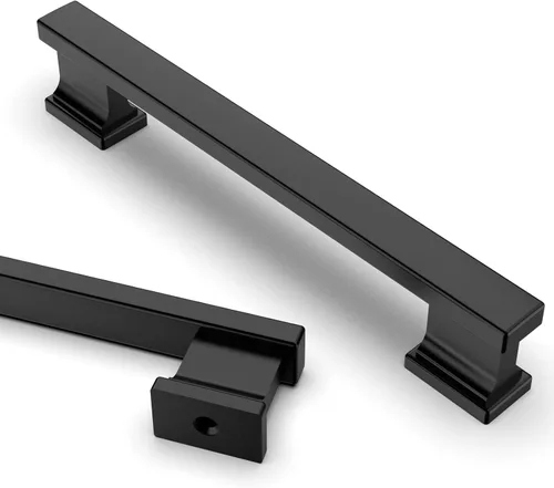 Miniatura 11 de Asidrama - Paquete de 6 manijas de gabinete de cocina color latón cepillado de 3.75 pulgadas (96mm), tiradores para gabinete, accesorios