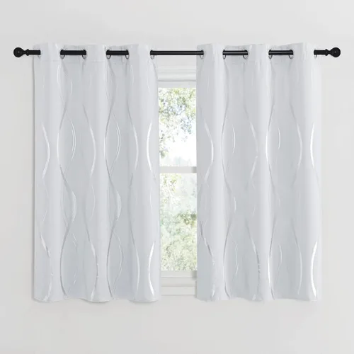Miniatura 142 de NICETOWN Paneles de Cortinas Opacas para Dormitorio - Tratamiento de Ventanas con Aislamiento Térmico, Ojales Sólidos, Cortinas Opacas con Diseño