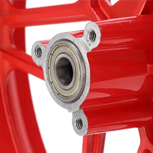 Miniatura 8 de Rueda trasera, neumático de goma Qiilu de 2.5 a 10 pulgadas, metal antideslizante + goma de repuesto para mini moto todoterreno de 47 cc, 49 cc, 2
