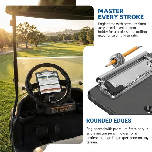 Miniatura 4 de Soporte para tarjeta de puntuación para carrito de golf con soporte para lápiz para Club Car, EZGO, YA, Icon, Star Car, Excar y otros carritos