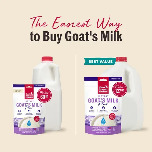 Miniatura 5 de The Honest Kitchen Leche de Cabra Instantánea de Calidad Humana con Probióticos para Perros y Gatos, 5.2 Onzas