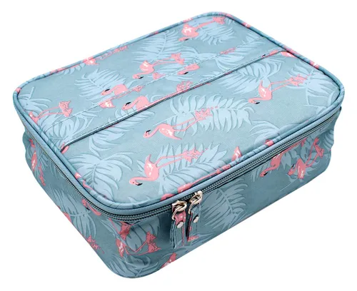 Neceser multifunción bolsa de cosméticos portátil bolsa de maquillaje impermeable bolsa de viaje colgante organizador bolsa para mujeres niñas, Gris