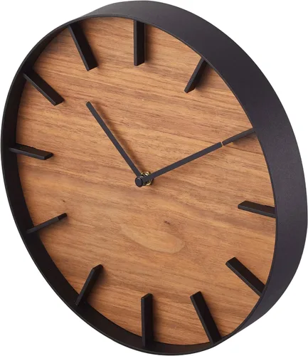 Miniatura 9 de YAMAZAKI Inicio Reloj de pared - Madera moderna Decoración del hogar Acero + Madera Talla única Ceniza