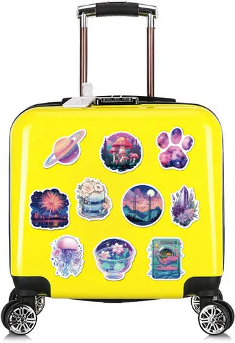 Miniatura 5 de 50 calcomanías de fantasía mágica de medianoche – Calcomanías Kawaii para botellas de agua para niños y adolescentes – Púrpura, estética y bonita