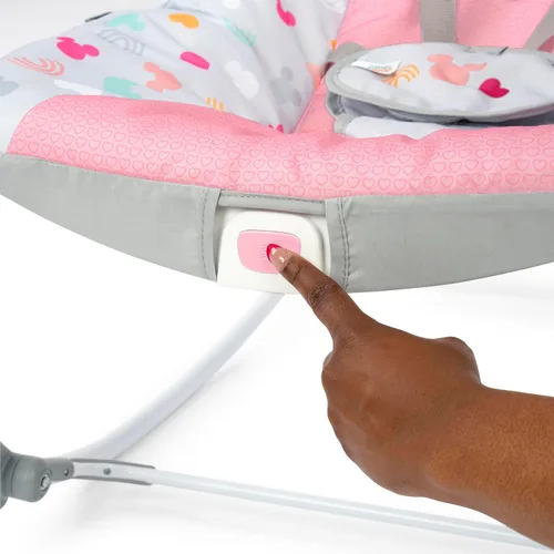 Miniatura 8 de Bright Starts Disney Baby MINNIE Mouse - Mecedora y asiento para bebés y niños pequeños con vibraciones y barra de juguete extraíble, de 0 a 30