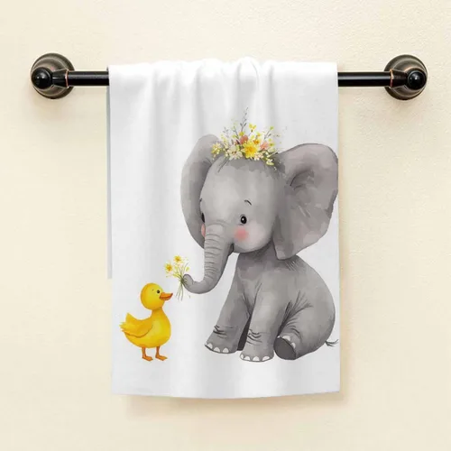 Miniatura 3 de HGOD DESIGNS Lindas toallas suaves de algodón con corona y pato - 15 x 30 pulgadas