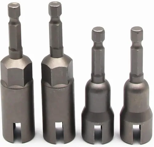 Miniatura 9 de 1 pieza de destornillador profundo de tuerca de ala, 1/4" de vástago hexagonal con ranura para tuerca de ala, herramienta de enchufe de tuerca
