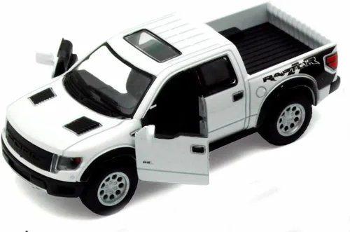 Miniatura 8 de KiNSMART 2013 Ford F-150 SVT Raptor Supercrew 1:46 Escala Modelo de Juguete de Metal de Fundición a Presión de 12.7 cm (4 Piezas)
