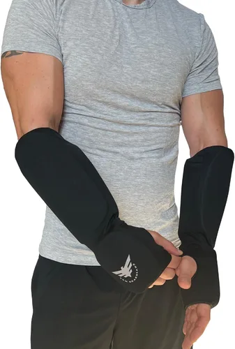 Miniatura 2 de Mangas acolchadas para los brazos con almohadillas superiores e inferiores para protección de manos y antebrazos, par