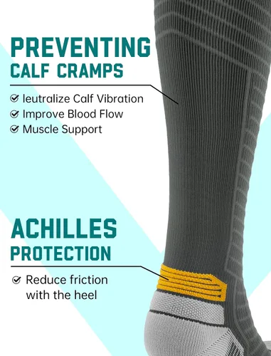 Miniatura 3 de SONORAN Calcetines de compresión para hombres y mujeres (246 pares) 20-30 mmHg de compresión graduada hasta la rodilla para correr, atletismo