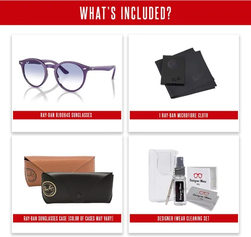 Miniatura 5 de Ray-Ban Junior Kids' Round Sunglasses For Boys For Girls + BUNDLE with Designer iWear Eyewear Kit