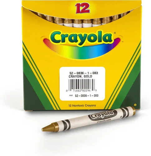 Miniatura 2 de Crayola Crayones dorados, recambio de crayones de un solo color, 12 unidades de crayones a granel, suministros escolares Oro