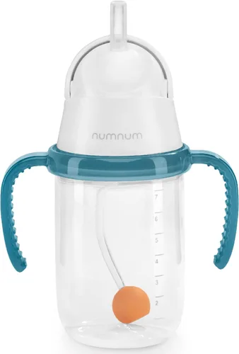Taza de Pajita NumNum para Bebé, Taza de Pajita con Peso, Tazas Sippy a Prueba de Derrames con Pajita para 6-12 Meses, Tazas para Beber para Niños