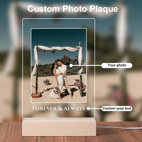 Miniatura 2 de MOIFAITYA - Placa de collage de fotos personalizada, marcos de fotos personalizados, regalos de fotos para el día de San Valentín, boda, él, pareja