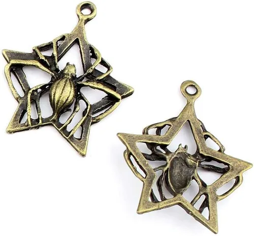 Bisutería bronce antiguo colgantes fl2564 Spider Craft un montón reparación suministros