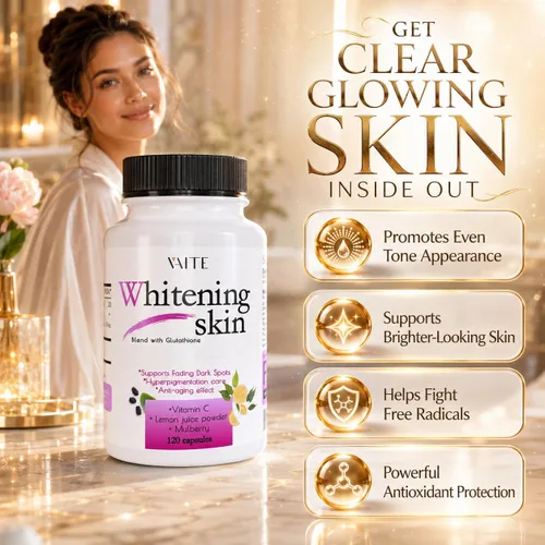 Miniatura 2 de Píldoras blanqueadoras de glutatión – manchas oscuras y removedor de cicatrices de acné – 90000 mg – Pastillas veganas para blanquear la piel