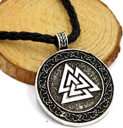 Miniatura 2 de Leprato Collar vikingo nórdico, amuleto de runa vikinga nórdica, dije de amuleto vikingo, regalo de joyería para hombres y mujeres