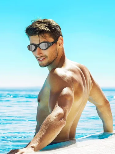 Miniatura 2 de Cienfy Gafas de natación unisex para adultos, polarizadas, para hombres y mujeres, antivaho a prueba de fugas, visión clara bajo el agua