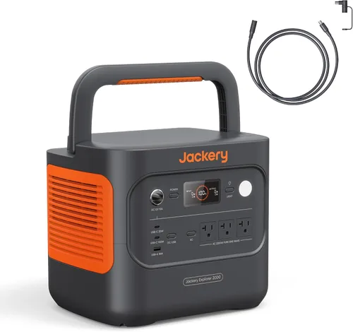 Miniatura 12 de Jackery Explorer 2000 v2 Estación de Energía Portátil, Batería de Respaldo Doméstica LiFePO4 de 2042Wh, Generador Solar de 2200W, Carga Rápida USB-C