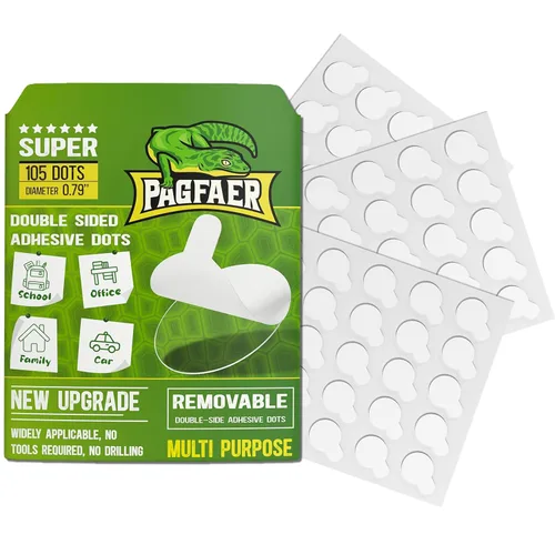 105 piezas de puntos adhesivos de doble cara, 0.79" de masilla adhesiva transparente removible, puntos adhesivos impermeables sin residuos para