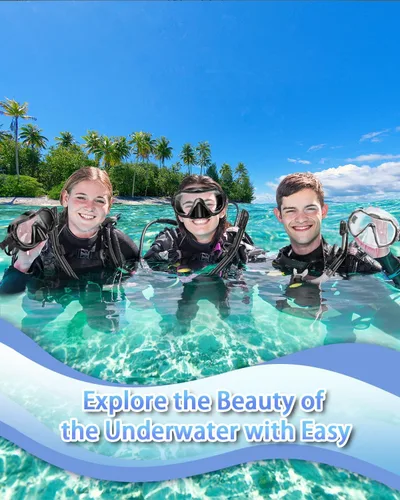 Miniatura 7 de Snorkeling Gear for Adults, Adult Snorkel Set with Panoramic Anti-Leak and Anti-Fog Tempered Glass Snorkel Mask, Dry Top Snorkel, Snorkle Mask Set