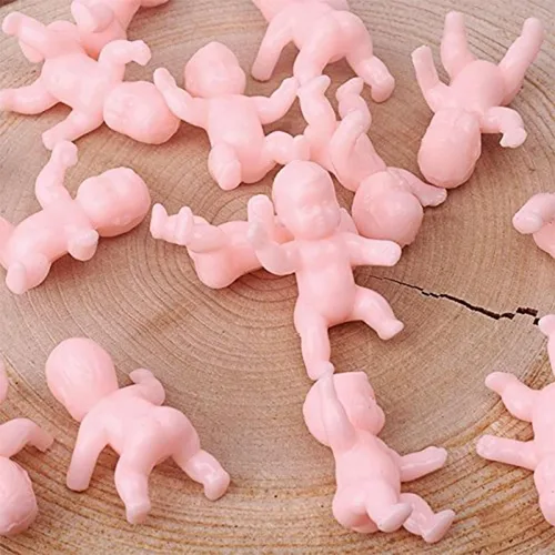 Miniatura 6 de 36 mini bebés de plástico de 1.2 pulgadas para baby shower, juego de cubitos de hielo, decoración de fiesta, pastel de rey, bebé de plástico (latín)