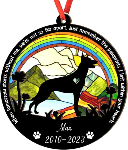 Miniatura 84 de Adorno personalizado para atrapasoles de sabueso afgano, adorno de Navidad de sabueso afgano, regalo para perro amante, sabueso afgano conmemorativo