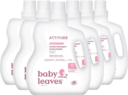 Miniatura 8 de Detergente líquido para ropa de bebés ATTITUDE, Verificado por EWG, seguro para ropa de bebé, infantes y recién nacidos, jabón de lavado vegano