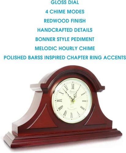Miniatura 3 de Clock Collection Redwood - Reloj de repisa con campanilla
