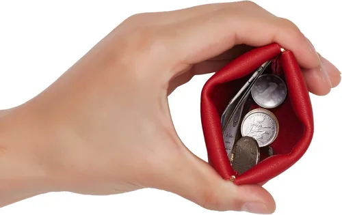 Miniatura 4 de Travelambo Juego de 2 monederos de cuero para hombres y mujeres, talla única