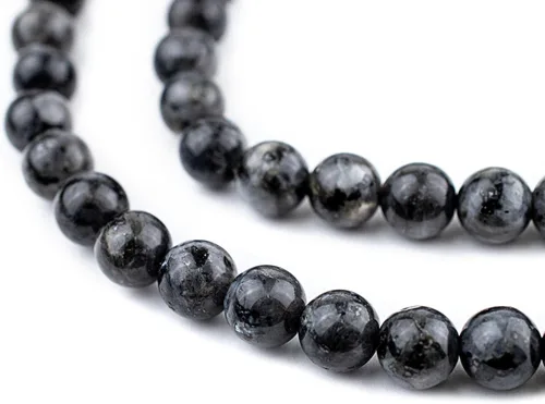 Miniatura 147 de The Bead Chest Cuentas de Jade Blanco Mate Redondas (8mm): Piedra Preciosa Orgánica Redonda Esférica de Energía con Poder de Sanación para Hacer