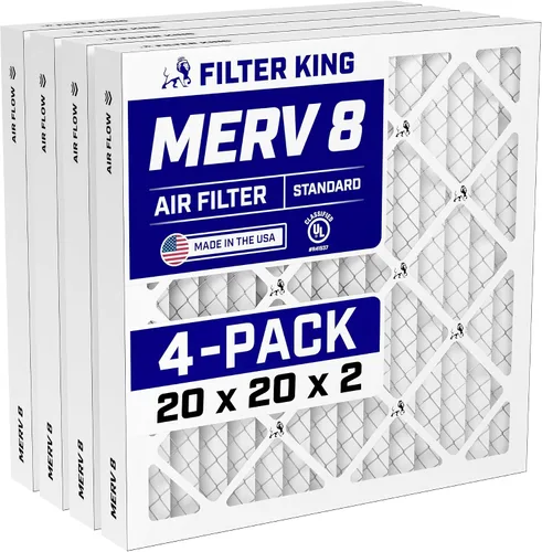 Miniatura 269 de Filter King Filtro de aire 6x6x1 Paquete de 4 Filtros plisados MERV 8 HVAC para horno A/C Fabricado en Estados Unidos Tamaño real: 5.5 x 5.5