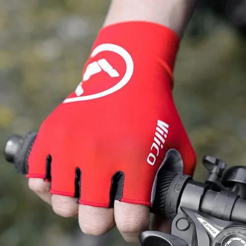 Miniatura 8 de Guantes de ciclismo transpirables para bicicleta de montaña, guantes acolchados de gel de medio dedo, guantes de ciclismo para hombres y mujeres que