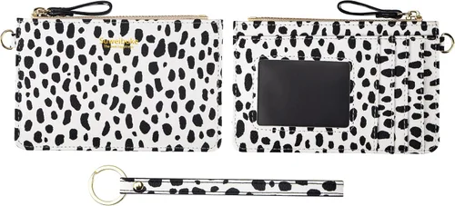 Miniatura 3 de Aiyo Nice Funda delgada para mujer tarjetero RFID con cremallera monedero pequeño de cuero con llavero Moderno