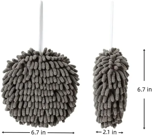 Miniatura 6 de Juego de 3 toallas de mano de felpilla con bucles para colgar, toallas de mano colgantes para baño o cocina, de secado rápido, toalla de baño
