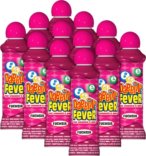 Miniatura 10 de Dabbin' Fever Bingo Daubers One Dozen - Dabbers de tinta de 3 onzas (morado)
