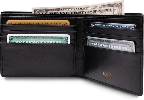 Miniatura 5 de Bosca - Cartera ejecutiva de piel de 8 bolsillos para hombre