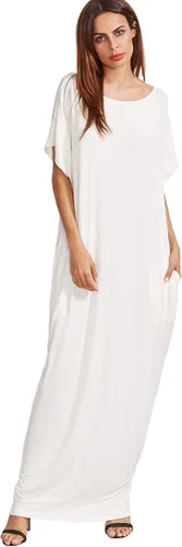Miniatura 3 de Verdusa - Vestido largo, de manga corta, holgado, con bolsillos, para mujer, casual