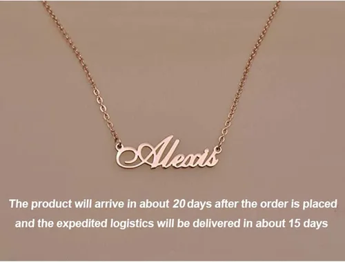 Miniatura 2 de Flowshey Custom Name Necklace Personalized Name Necklace 18K Gold Plated Nameplate Gift for Women