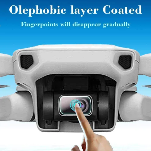 Miniatura 4 de ULBTER Paquete de 3 lentes de vidrio templado de dureza 9H de 0.012 in para DJI Mini 4K/2 SE/Mavic Mini 2/Mini/SE, antiarañazos, antiburbujas