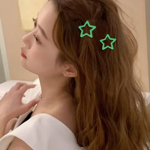 Miniatura 7 de Pinzas para el pelo Y2k pequeñas Kawaii antideslizantes con estrellas para el cabello, accesorios para mujeres