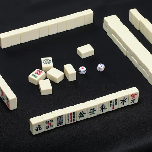 Miniatura 3 de Buryeah 1 tapete cuadrado de Mahjong para mesa de dominó de goma antideslizante, tapete de juego grande de Mahjong para juego de mesa, cubierta