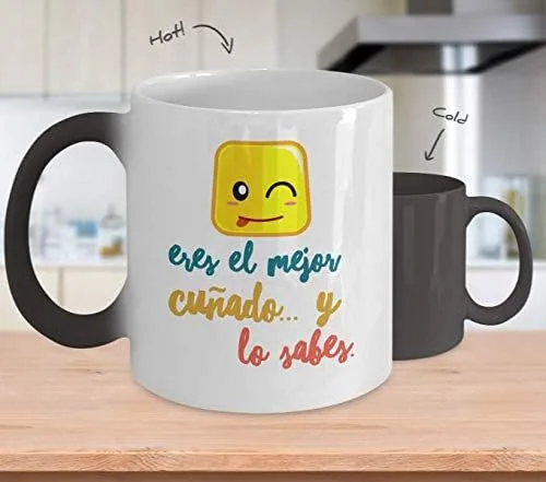 Regalo para cuñado | Taza de Cafe para hermano en derecho | Perfecto regalo para graduados, profesionales y estudiantes | Vaso con afirmaciones